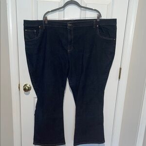 Woman Within Blue Flare Wide Leg Denim Jeans Petite 30 Women’s